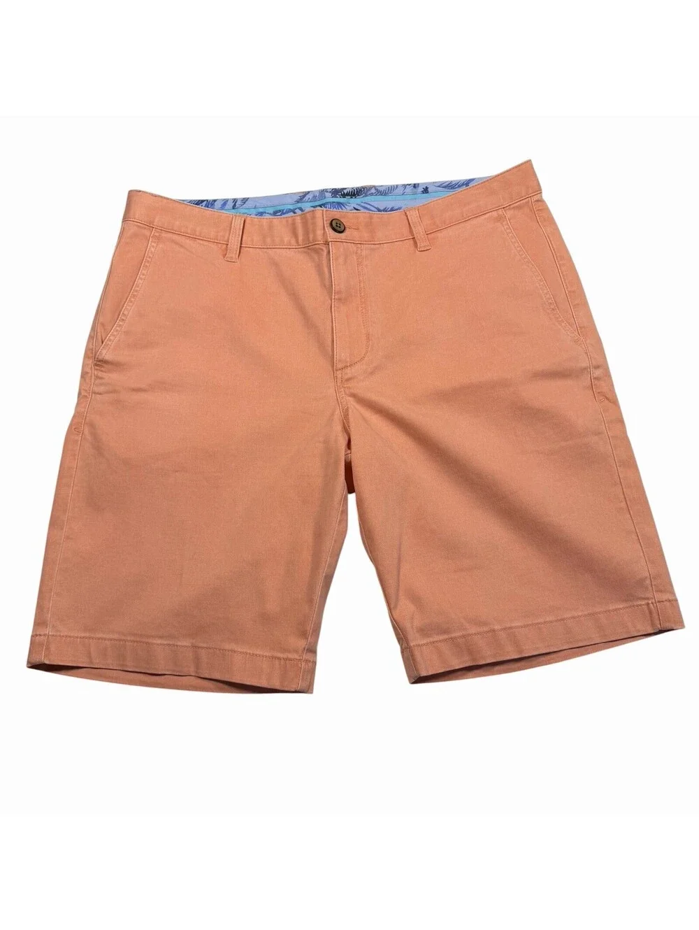 Tommy Bahama Coral Orange Chino Flat Front Shorts Men's Size 35